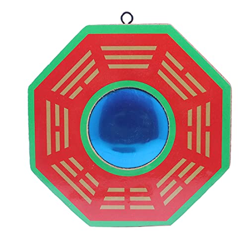 Bagua Pakua Convex Wooden Mirror for Positive (Chi) Energy Main Door Home