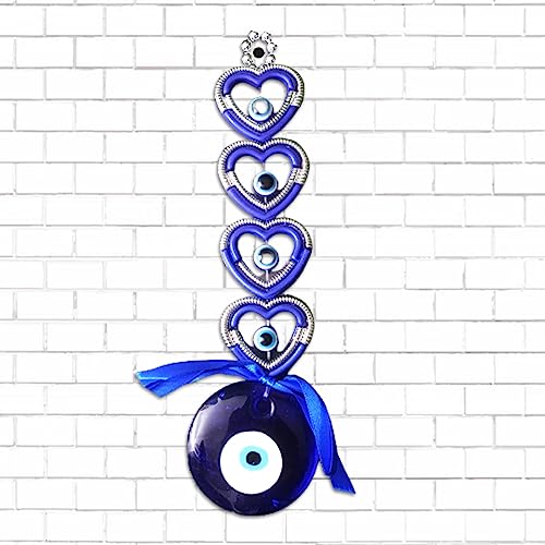 Heart Shape Evil Eye Pattern Car Mirror Hanging Protection Good Luck Charm